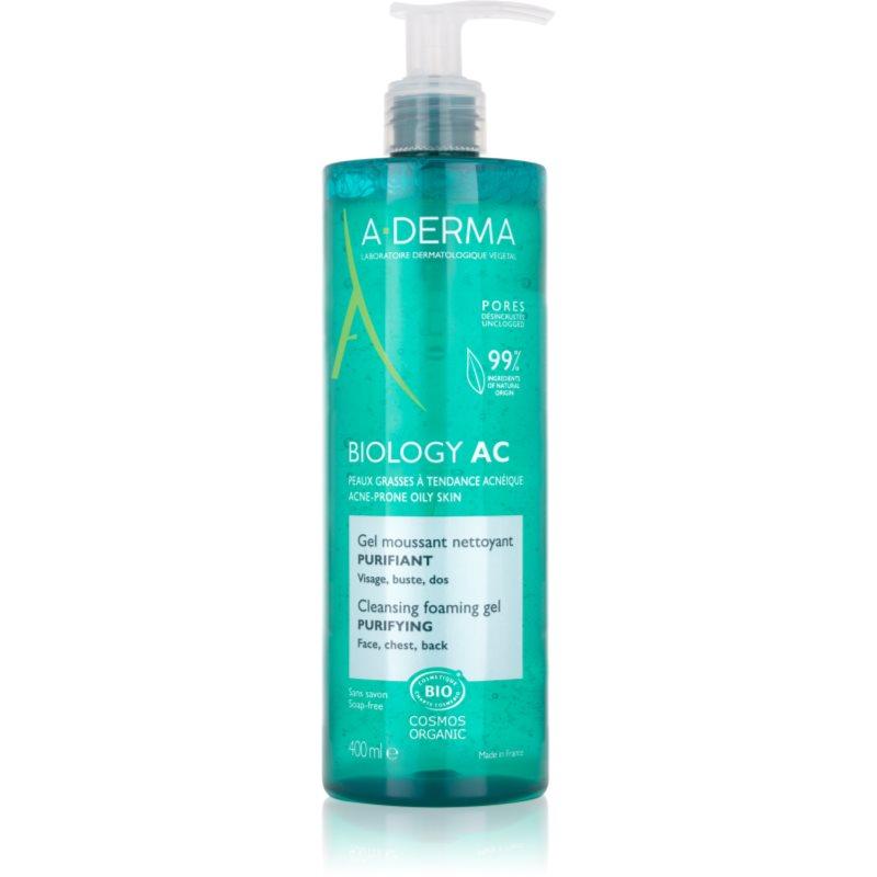 A-Derma Biology AC čisticí pěnivý gel pro mastnou a smíšenou pleť 400 ml