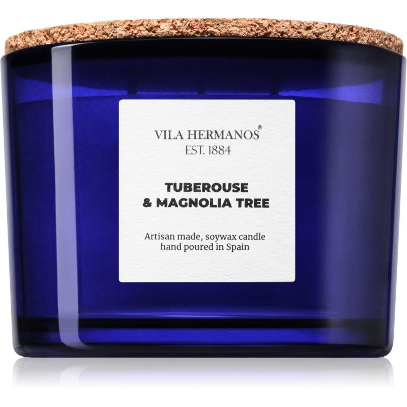 Vila Hermanos Apothecary Cobalt Blue Tuberose & Magnolia Tree vonná svíčka 350 g