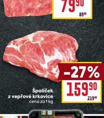 Špalíček z vepřové krkovice cena za 1 kg