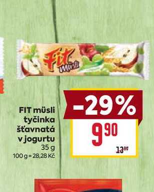 Fit müsli tyčinka šťavnatá v jogurtu 35 g 