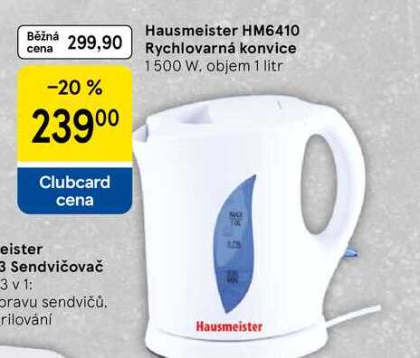 Hausmeister HM6410 Rychlovarná konvice 1500 W, objem 1 litr 