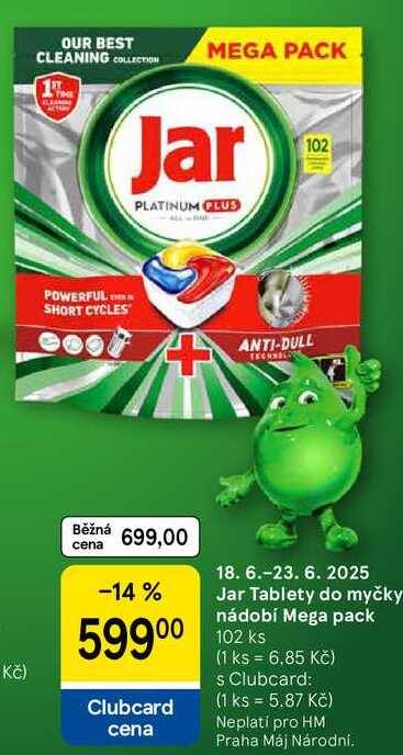 Jar Tablety do myčky nádobí Mega pack, 102 ks
