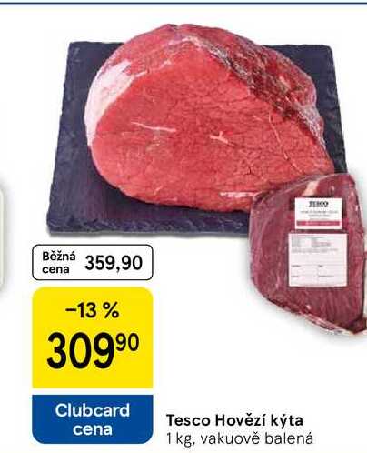 Tesco Hovězí kýta, 1 kg, vakuově balená  