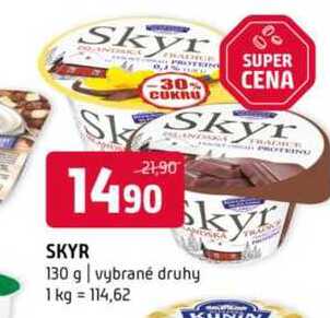 Skyr 130g, vybrané druhy