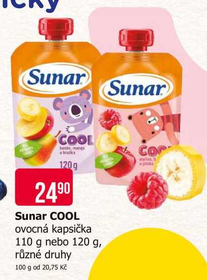 Sunar COOL ovocná kapsička 110 g 