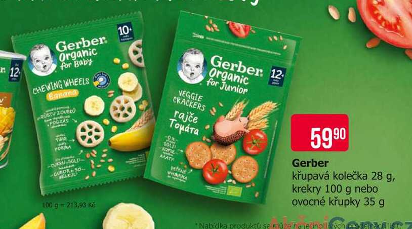 Gerber křupavá kolečka 28 g