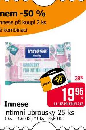 innese intimní ubrousky 25 ks 