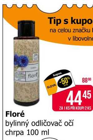 Floré bylinný odličovač očí chrpa 100 ml 