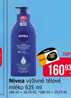 Nivea výživné tělové mléko 625 ml