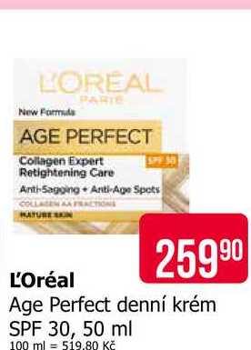 L'Oréal Age Perfect denní krém SPF 30, 50 ml 