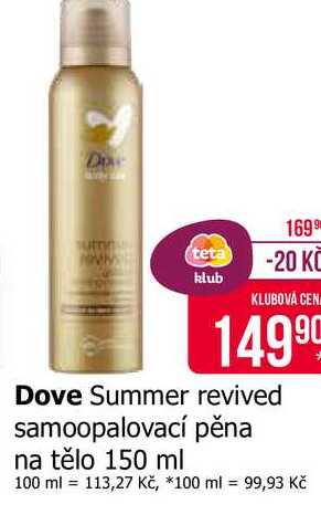 Dove Summer revived samoopalovací pěna na tělo 150 ml 