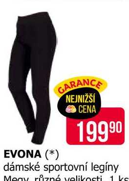 EVONA dámské sportovní legíny Megy různé velikosti 1 ks 