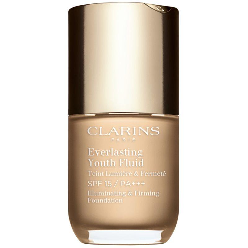Clarins Everlasting Youth Fluid Foundation rozjasňující make-up SPF 15 odstín 101 Linen 30 ml
