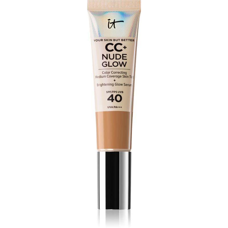 IT Cosmetics Your Skin But Better CC + Nude Glow make-up pro rozjasnění pleti SPF 40 odstín Neutral Tan 32 ml