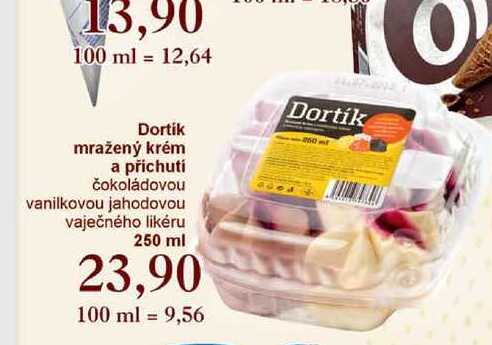 Dortik mražený krém a příchutí čokoládovou vanilkovou jahodovou vaječného likéru 250 ml 