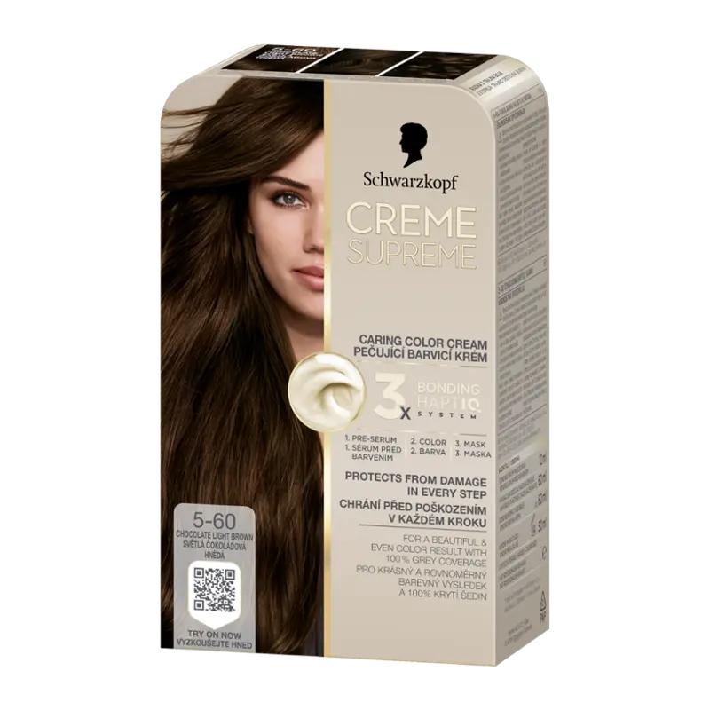 Schwarzkopf Barva na vlasy Creme Supreme 5-60 Světlá čokoládová hnědá, 1 ks
