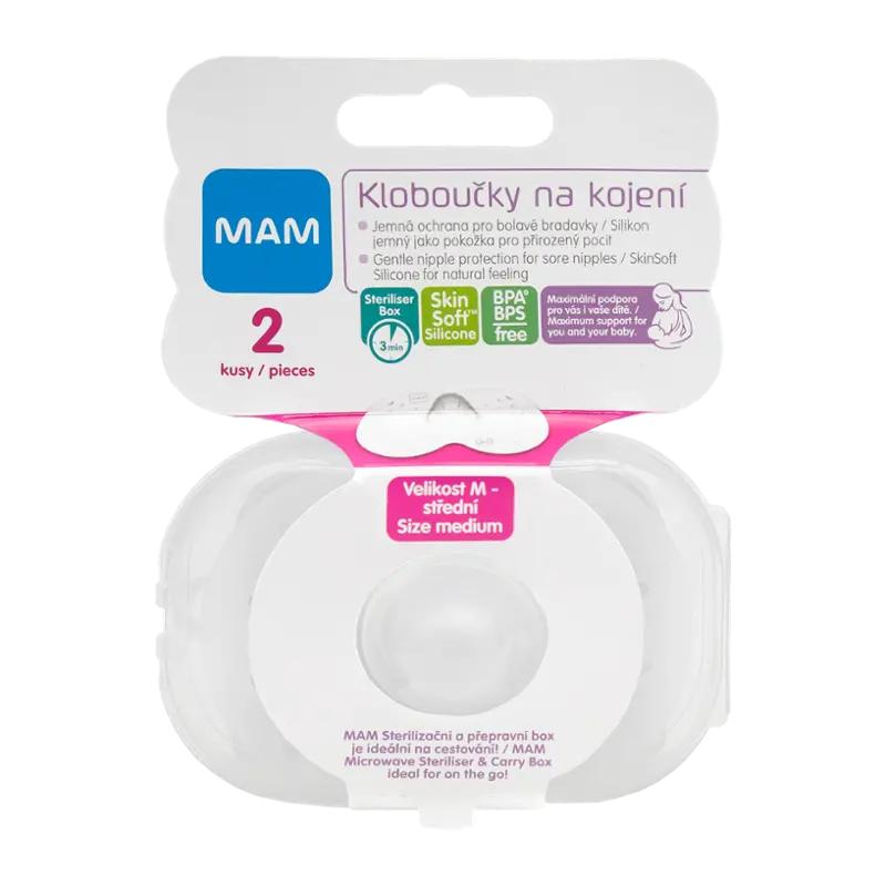 MAM Prsní kloboučky vel. M, 20 mm, 2 ks