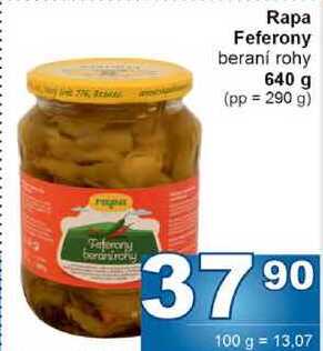 Rapa Feferony beraní rohy 640 g (pp = 290 g) 