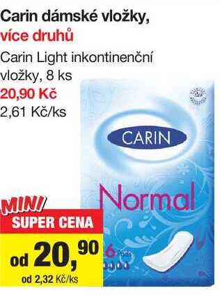 Carin dámské vložky, více druhů 