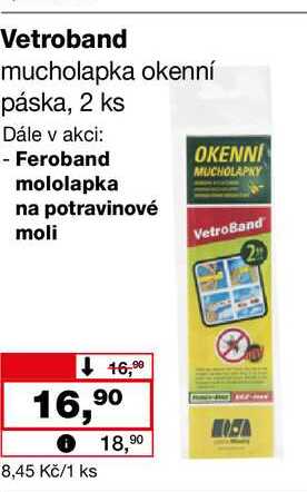 Vetroband mucholapka okenní páska, 2 ks 