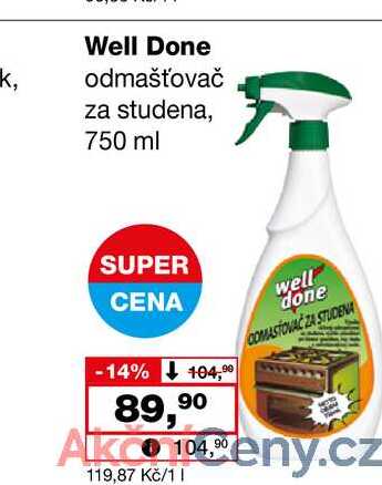 Well Done odmašťovač za studena, 750 ml 