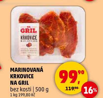 MARINOVANÁ KRKOVICE NA GRIL bez kosti, 500 g