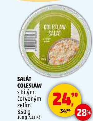 SALÁT COLESLAW s bílým, červeným zelím, 350 g