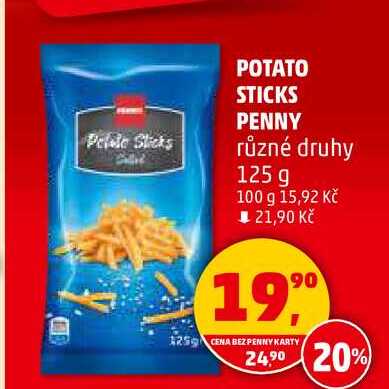 POTATO STICKS PENNY různé druhy, 125 g 
