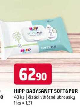 Hipp babysanft soft pur 48 ks čistící vlhčené ubrousky 