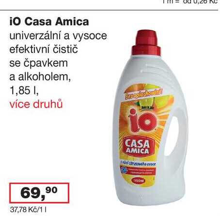 iO Casa Amica univerzální a vysoce efektivní čistič se čpavkem a alkoholem, 1,85 I, více druhů  