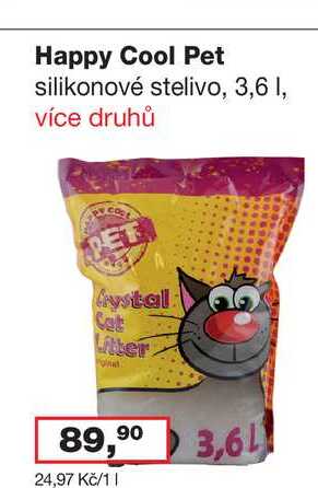 Happy Cool Pet silikonové stelivo, 3,6 l