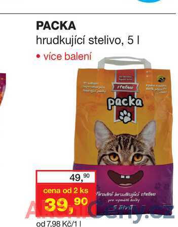 PACKA hrudkující stelivo, 5l