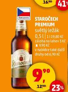 STAROČECH PREMIUM světlý ležák, 0,5 l