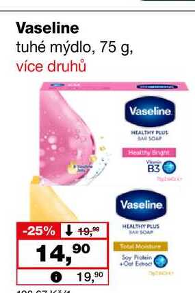 Vaseline tuhé mýdlo, 75 g