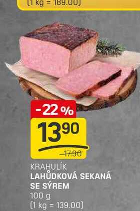 LAHŮDKOVÁ SEKANÁ SE SÝREM 100g