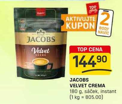 JACOBS VELVET CREMA 180 g, sáček, instant 