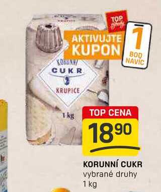 KORUNNÍ CUKR vybrané druhy 1 kg 