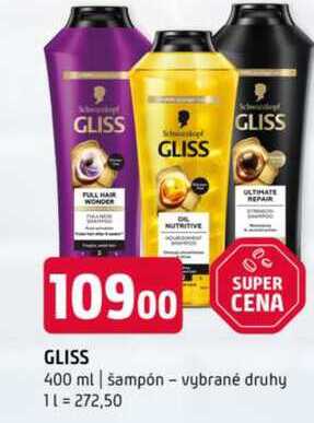 Gliss 400 ml šampón vybrané druhy 