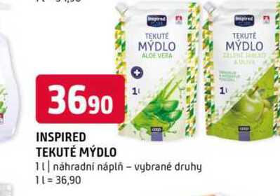 Inspired tekuté mýdlo 1l náhradní náplň vybrané druhy 