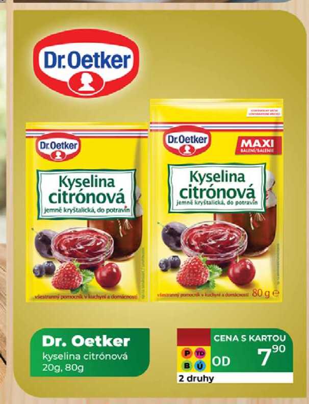 Dr. Oetker kyselina citrónová 20g, 80g 