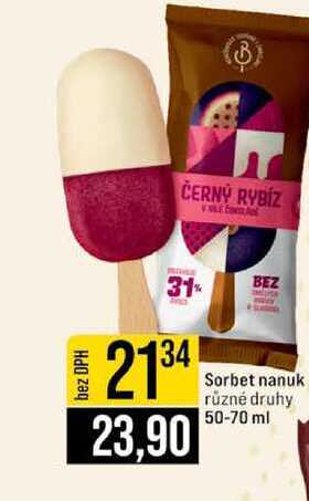 Sorbet nanuk různé druhy 50-70 ml 