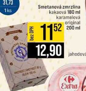Smetanová zmrzlina kakaová 180 ml karamelová original 200 ml 