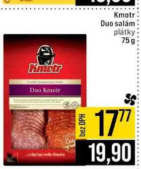 Kmotr Duo salám plátky 75g 