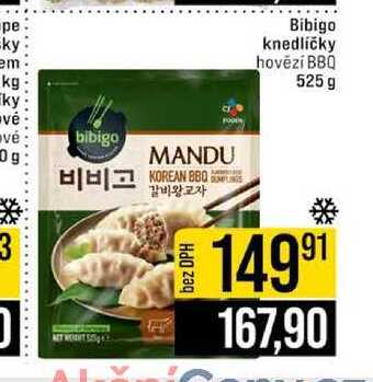 Bibigo knedlíčky hovězí BBQ 525 g