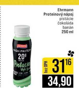 Ehrmann Proteinový nápoj pistácie čokoláda banán 250 ml 