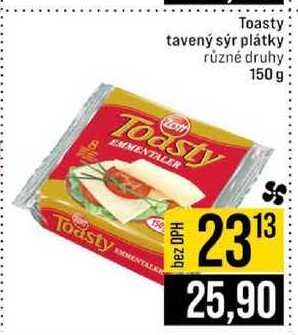 Toasty tavený sýr plátky různé druhy 150 g 