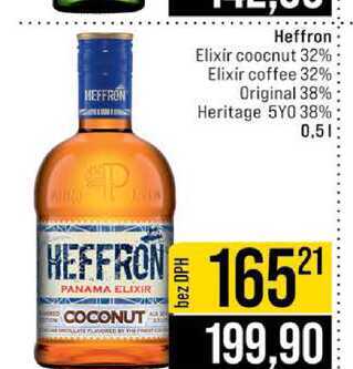 Heffron Elixir coocnut 32% Elixir coffee 32% Original 38% Heritage 5YO 38% 0,5l