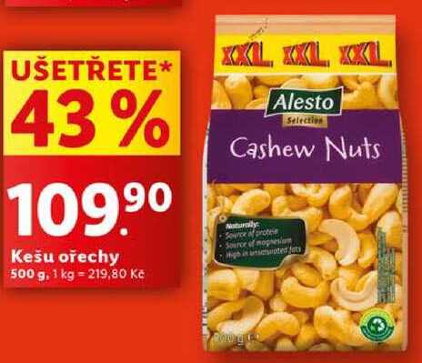 Kešu ořechy, 500 g