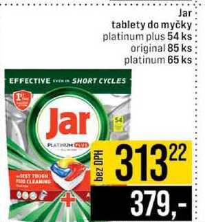 Jar tablety do myčky platinum plus 54 ks original 85 ks platinum 65 ks 