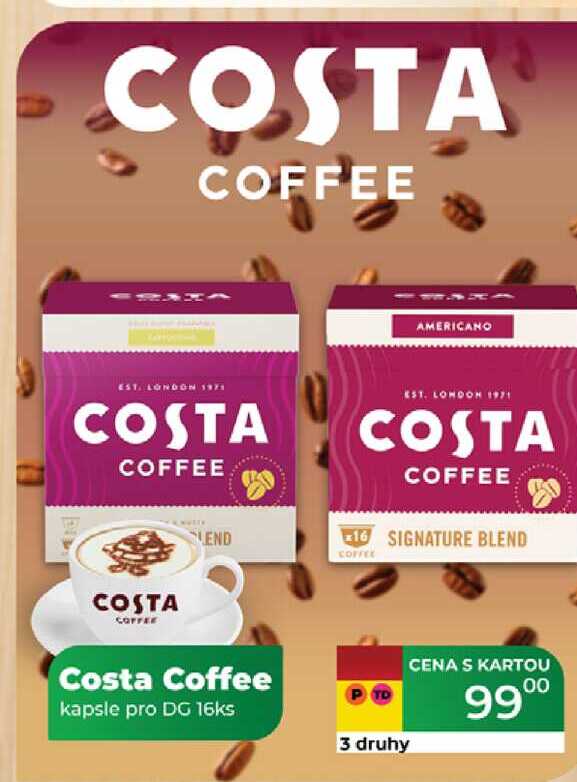 Costa Coffee kapsle pro DG 16ks  